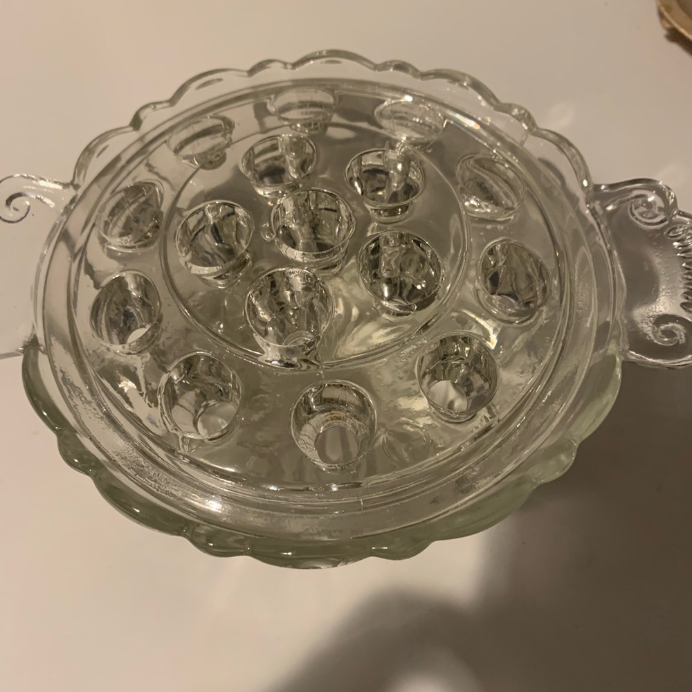 Vintage Flower Frog Set Vase Centerpiece